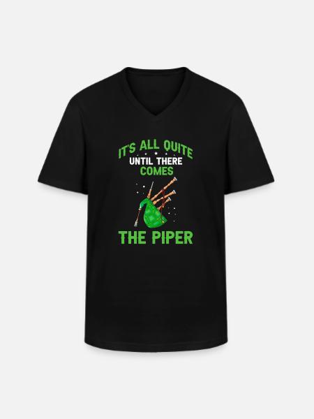 Dudelsack für Dudelsackspieler und Schotten - Männer-T-Shirt mit V-Ausschnitt - Schwarz