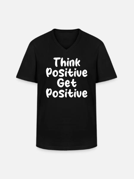 Positive Quote - Men's V-Neck T-Shirt - black
