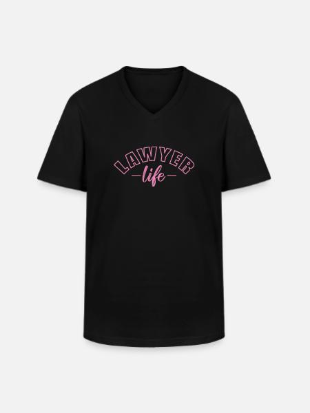 Lawyer Life Profession Jurist - Men's V-Neck T-Shirt - black