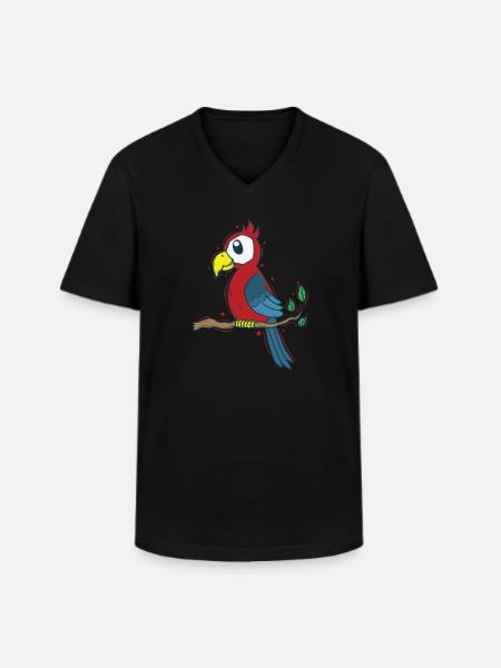 Parrot Exotic Tropics Animal - Men's V-Neck T-Shirt - black