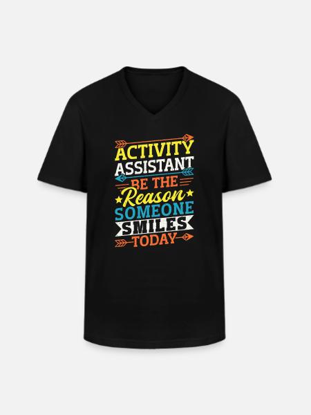 Activity Assistant Appreciation - Männer-T-Shirt mit V-Ausschnitt - Schwarz