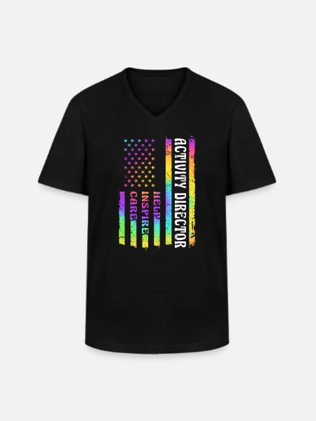 Flag Activity Director Help - Männer-T-Shirt mit V-Ausschnitt - Schwarz