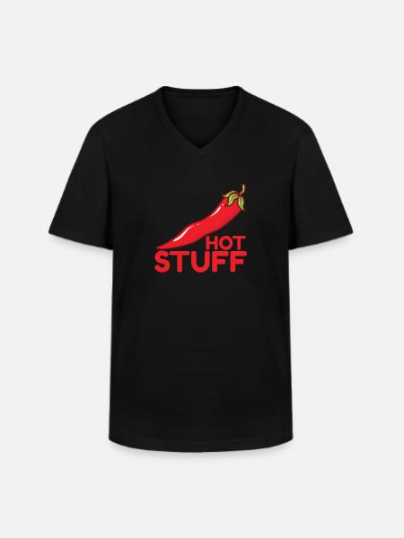 Hot Stuff Chili Spice Scoville - Men's V-Neck T-Shirt - black