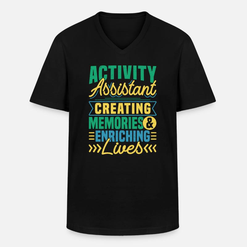 Activity Assistant Appreciation - Männer-T-Shirt mit V-Ausschnitt - Schwarz
