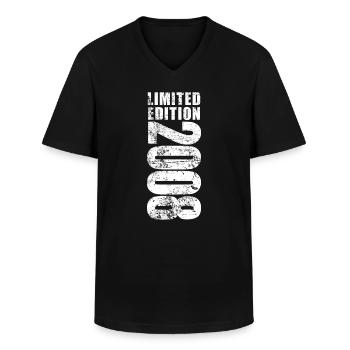 Limited Edition 2008 17. Geburtstag Geschenk - Männer-T-Shirt mit V-Ausschnitt - Schwarz - Vorne - AI Model Male 178 dark (178cm)