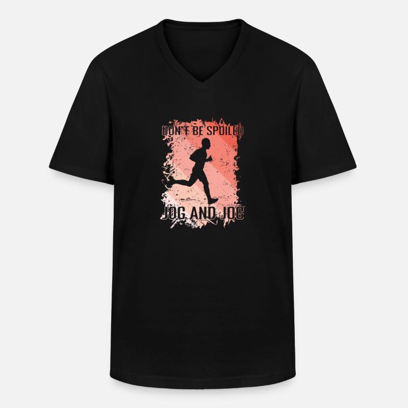 Don't be Spoiled Jogging - Männer-T-Shirt mit V-Ausschnitt - Schwarz