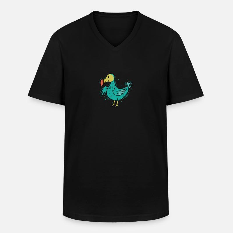 Dodo Birds Mauritius - Männer-T-Shirt mit V-Ausschnitt - Schwarz