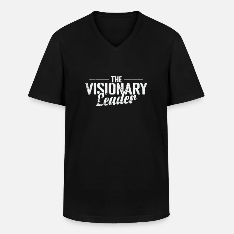Il leader visionario - Maglietta da uomo classica con scollo a V - nero