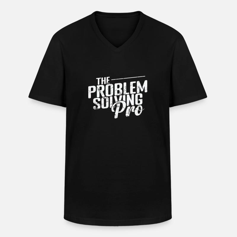 The Problem-Solving Pro - Men's V-Neck T-Shirt - black