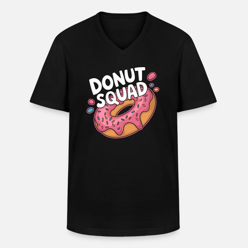 Donut Squad Donuts Doughnut - Männer-T-Shirt mit V-Ausschnitt - Schwarz