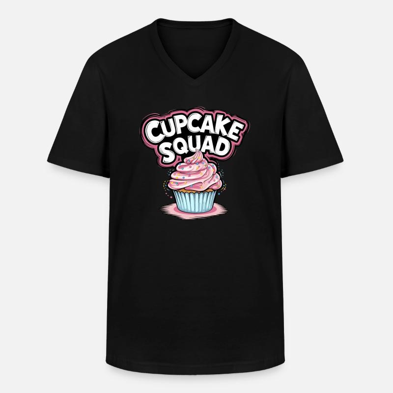 Cupcake Squad Cake Cupcake Muffin - Männer-T-Shirt mit V-Ausschnitt - Schwarz