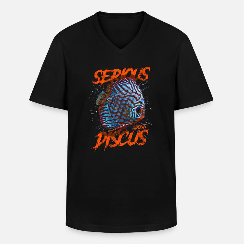 Ernsthaft über Diskusfischhalter Aquarianer - Männer-T-Shirt mit V-Ausschnitt - Schwarz