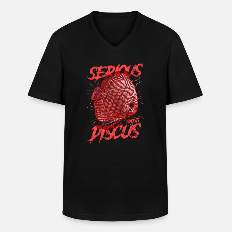 Ernsthaft über Diskusfischhalter Aquarianer - Männer-T-Shirt mit V-Ausschnitt - Schwarz