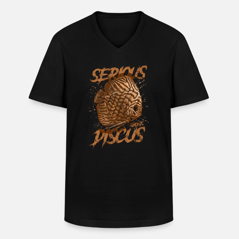Ernsthaft über Diskusfischhalter Aquarianer - Männer-T-Shirt mit V-Ausschnitt - Schwarz