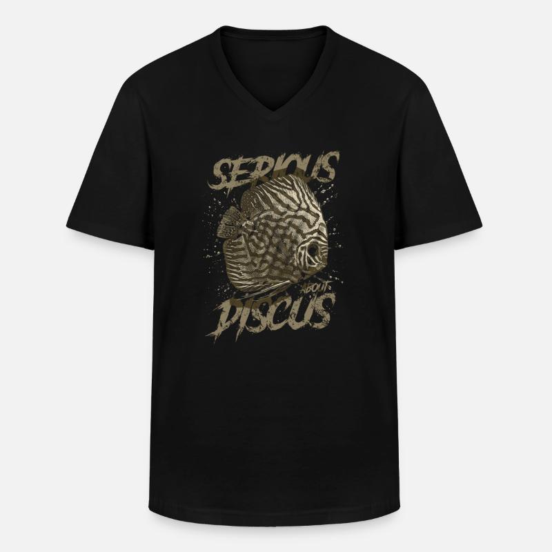 Ernsthaft über Diskusfischhalter Aquarianer - Männer-T-Shirt mit V-Ausschnitt - Schwarz