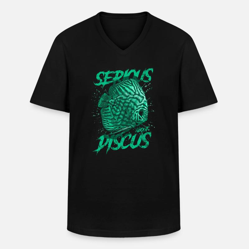 Ernsthaft über Diskusfischhalter Aquarianer - Männer-T-Shirt mit V-Ausschnitt - Schwarz