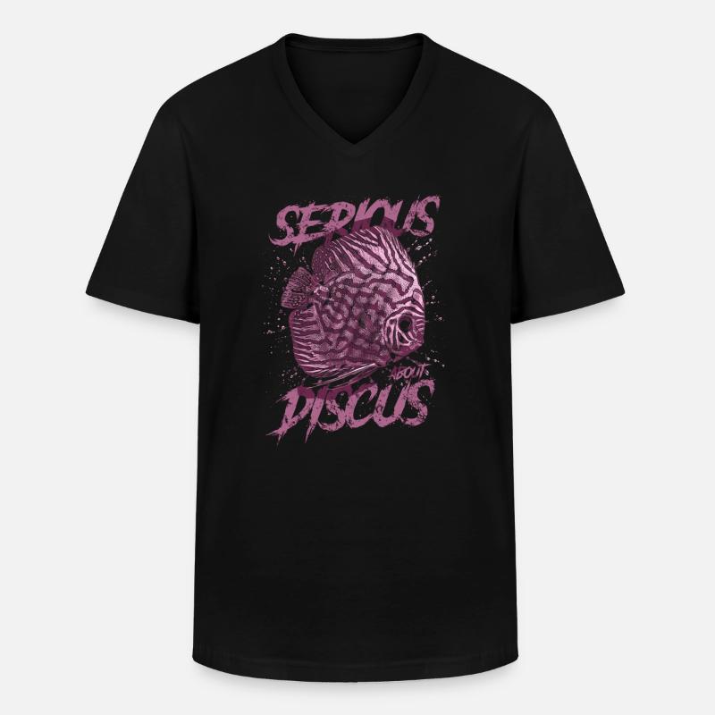 Ernsthaft über Diskusfischhalter Aquarianer - Männer-T-Shirt mit V-Ausschnitt - Schwarz
