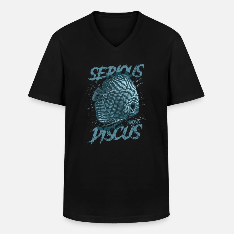 Ernsthaft über Diskusfischhalter Aquarianer - Männer-T-Shirt mit V-Ausschnitt - Schwarz