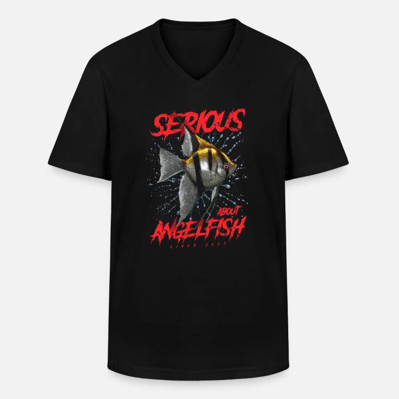 Ernsthaft mit Diskusfischen seit 2020 - Männer-T-Shirt mit V-Ausschnitt - Schwarz