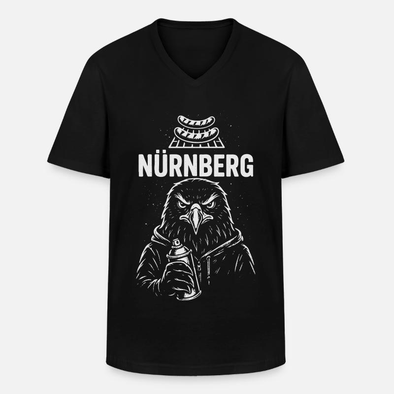 Grill & Graffiti Nürnberg - Männer-T-Shirt mit V-Ausschnitt - Schwarz