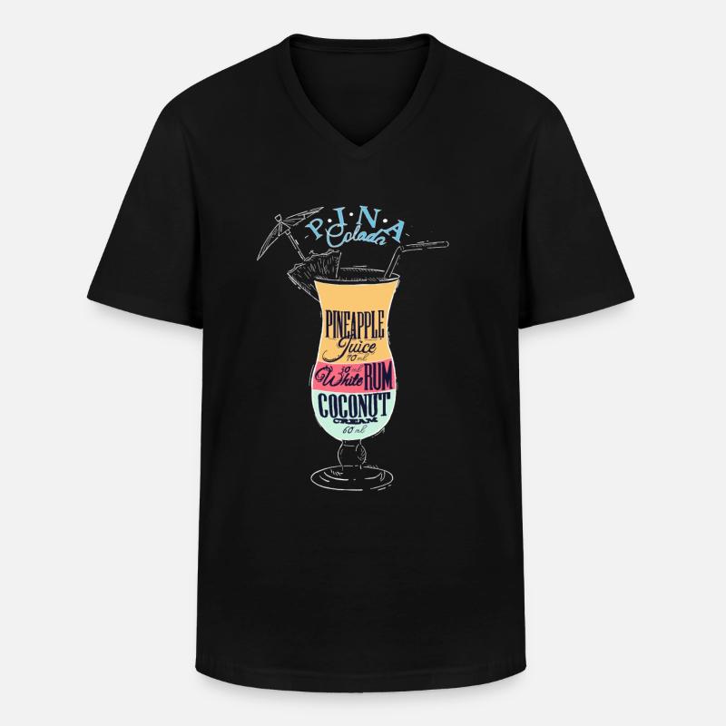 Pina Colada - Männer-T-Shirt mit V-Ausschnitt - Schwarz