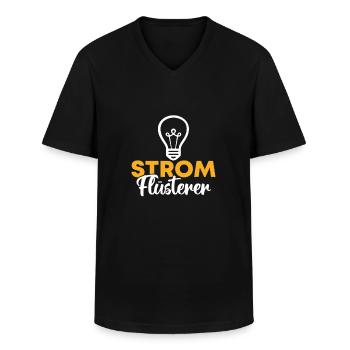 Strom Flüsterer Lustiges Elektriker Geschenk - Männer-T-Shirt mit V-Ausschnitt - Schwarz - Vorne - AI Model Male 178 dark (178cm)