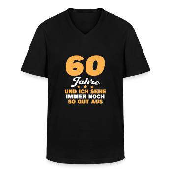 60. Geburtstag Männer Geschenk - Männer-T-Shirt mit V-Ausschnitt - Schwarz - Vorne - AI Model Male 178 dark (178cm)
