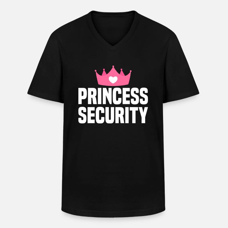Princess Security - Männer-T-Shirt mit V-Ausschnitt - Schwarz
