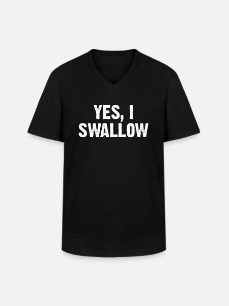 , j’avale - T-shirt col V Homme - noir