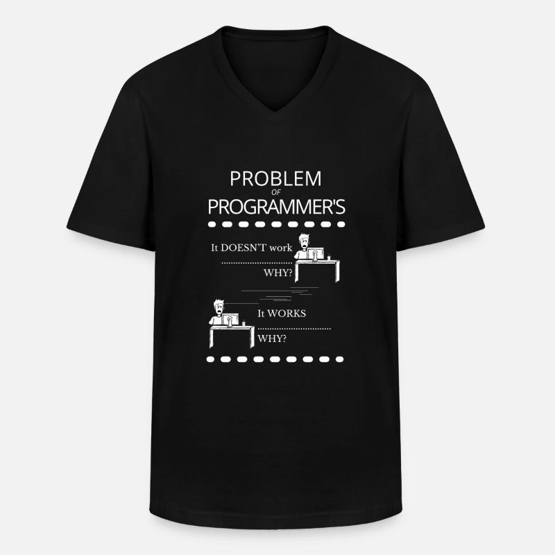 Lustiges Programmierer Problem - Männer-T-Shirt mit V-Ausschnitt - Schwarz