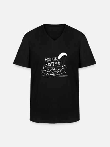 Paragleiten Gleitschirmfliegen Paragliding - Männer-T-Shirt mit V-Ausschnitt - Schwarz