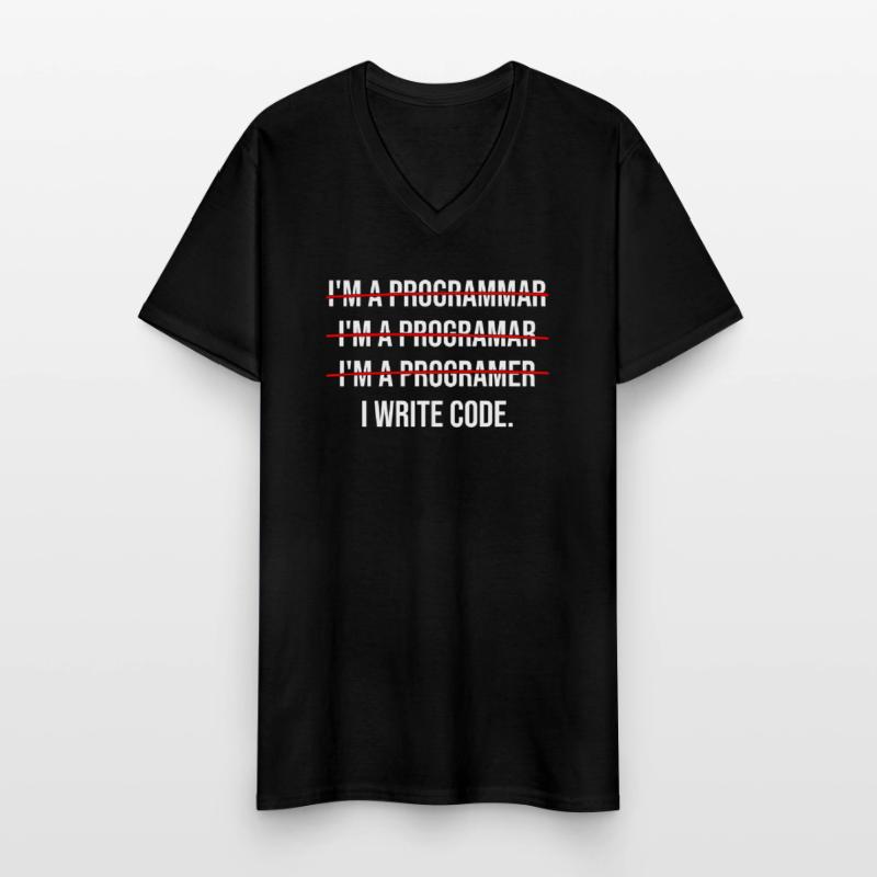 Ich bin Programmierer Männer-T-Shirt mit V-Ausschnitt