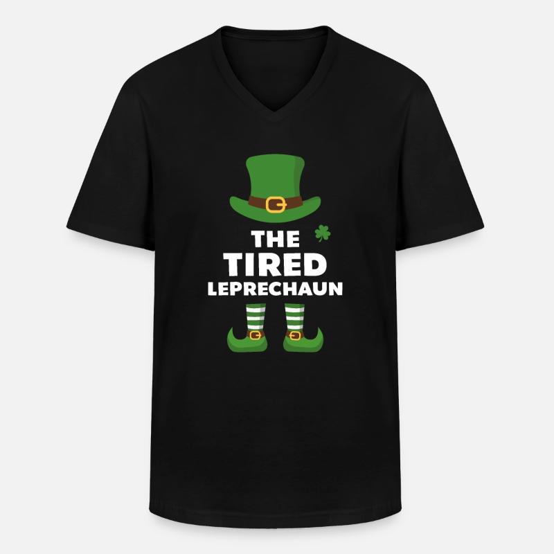Der müde Kobold - Männer-T-Shirt mit V-Ausschnitt - Schwarz