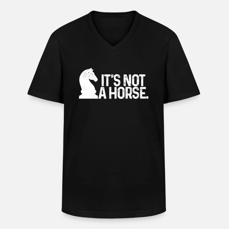 Schach Schachspieler Geschenk - Männer-T-Shirt mit V-Ausschnitt - Schwarz