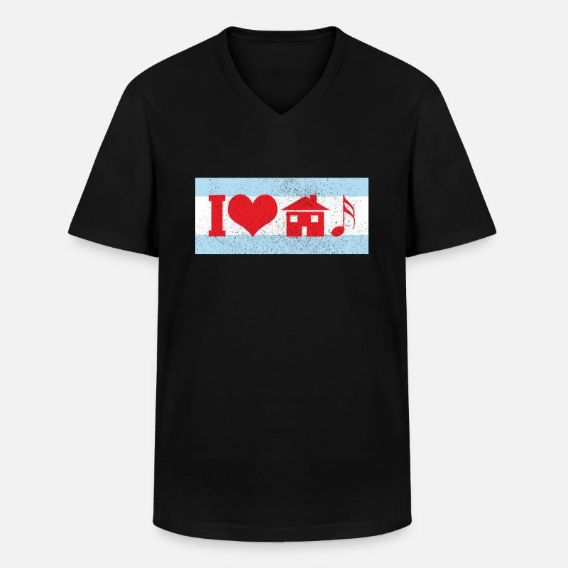 Chicago Illinois Souvenir Geschenk - Männer-T-Shirt mit V-Ausschnitt - Schwarz
