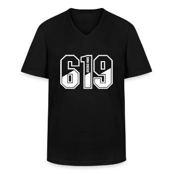 San Diego Kalifornien Vintage Souvenir - Männer-T-Shirt mit V-Ausschnitt - Schwarz - Vorne - AI Model Male 178 dark (178cm)