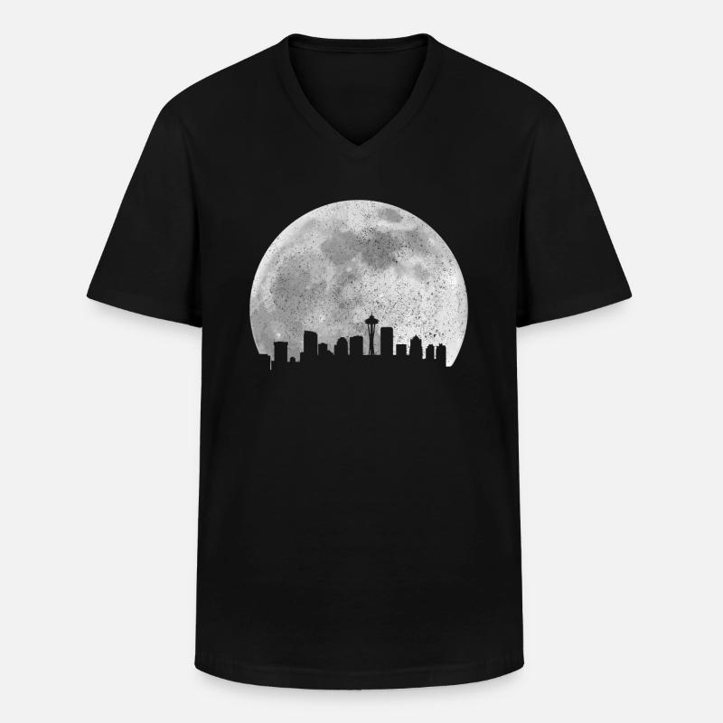 Seattle Washington Souvenir Gift - Men's V-Neck T-Shirt - black