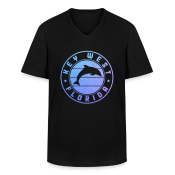 Key West Florida Souvenir USA - Männer-T-Shirt mit V-Ausschnitt - Schwarz - Vorne - AI Model Male 178 dark (178cm)