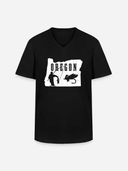 Oregon - Men's V-Neck T-Shirt - black