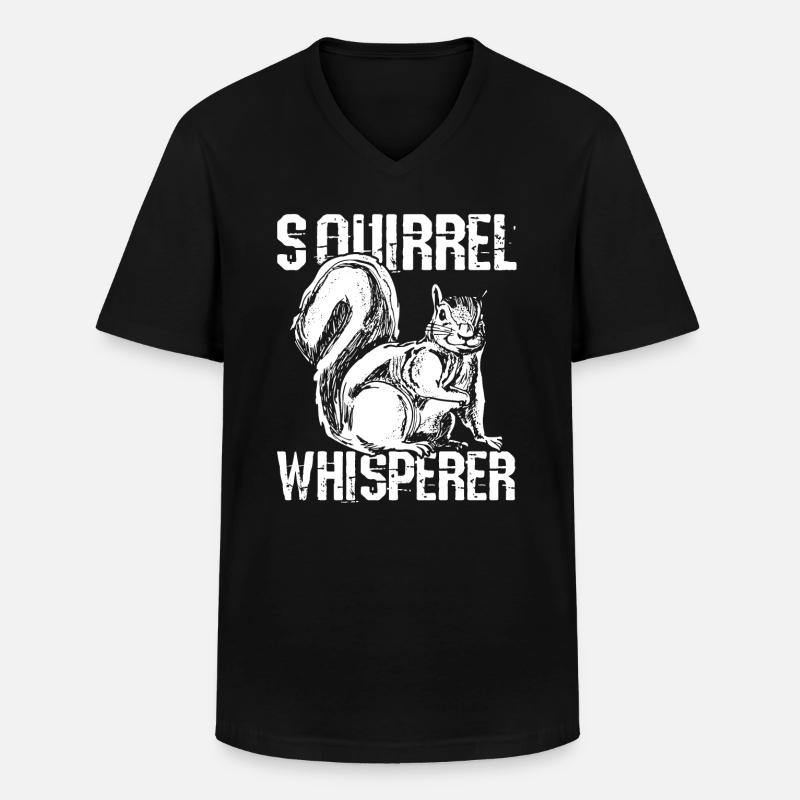 Eichhörnchen - Männer-T-Shirt mit V-Ausschnitt - Schwarz
