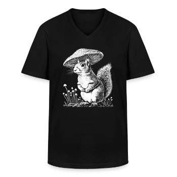Eichhörnchen - Männer-T-Shirt mit V-Ausschnitt - Schwarz - Vorne - AI Model Male 178 dark (178cm)