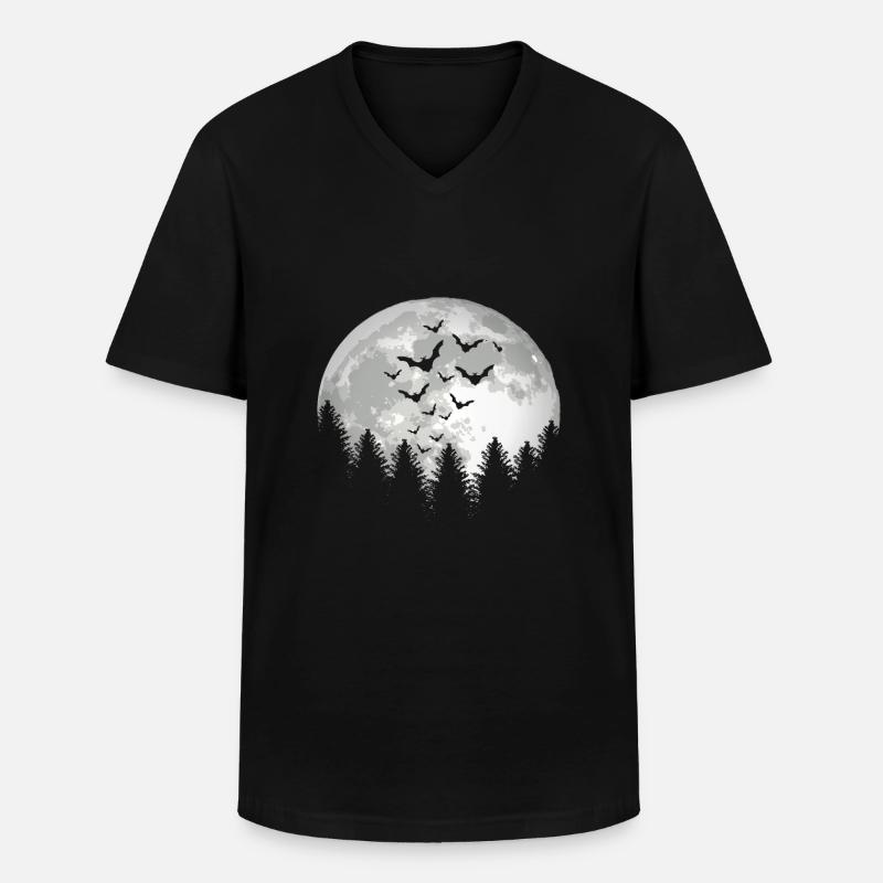 Fledermäuse Halloween - Männer-T-Shirt mit V-Ausschnitt - Schwarz