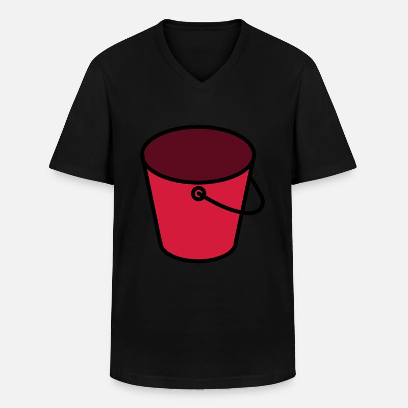 Eimer Farbe Anpassbar - Männer-T-Shirt mit V-Ausschnitt - Schwarz