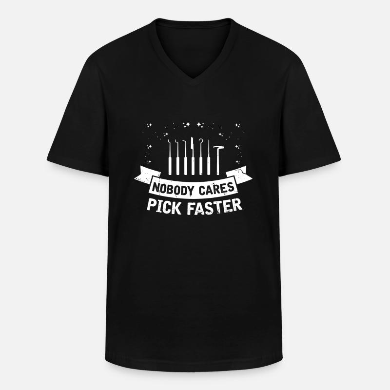 Lockpicking Experte Aufsperrdienst Schloss Design - Männer-T-Shirt mit V-Ausschnitt - Schwarz