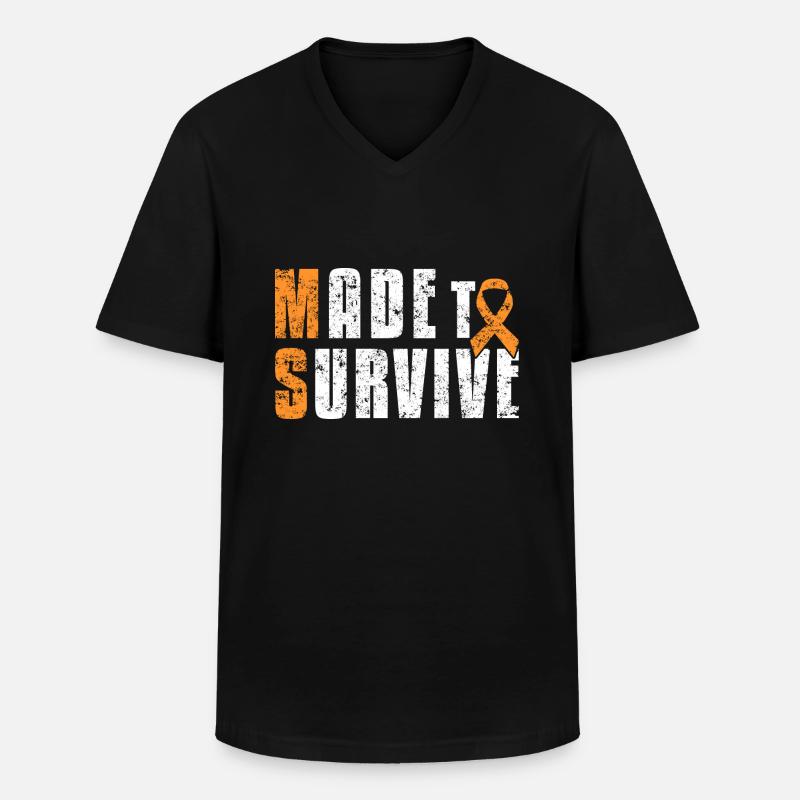 Made to Survive - Männer-T-Shirt mit V-Ausschnitt - Schwarz