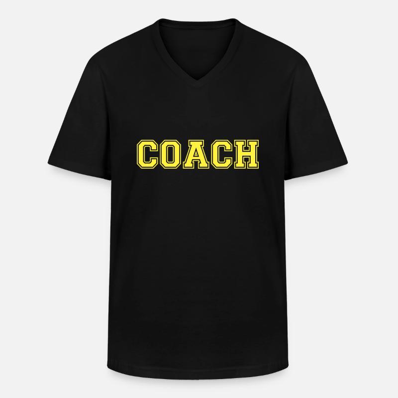 Trainer - Männer-T-Shirt mit V-Ausschnitt - Schwarz