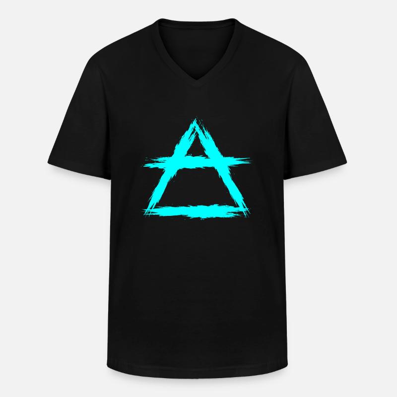 Element Symbol Luft - Männer-T-Shirt mit V-Ausschnitt - Schwarz