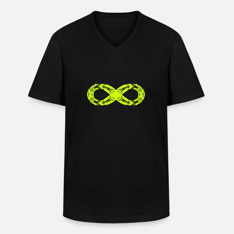 Unendlich Symbol Zeichen Symbol - Männer-T-Shirt mit V-Ausschnitt - Schwarz