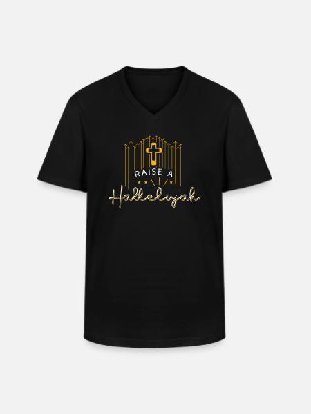 Raise A Hallelujah - Men's V-Neck T-Shirt - black