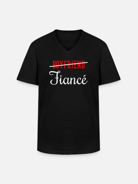 fiancé - Men's V-Neck T-Shirt - black